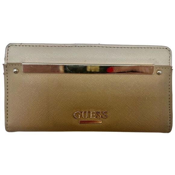 GUESS Factory tan and gold Jewlie Crossbody with BONUS matching wallet! - Picture 9 of 16